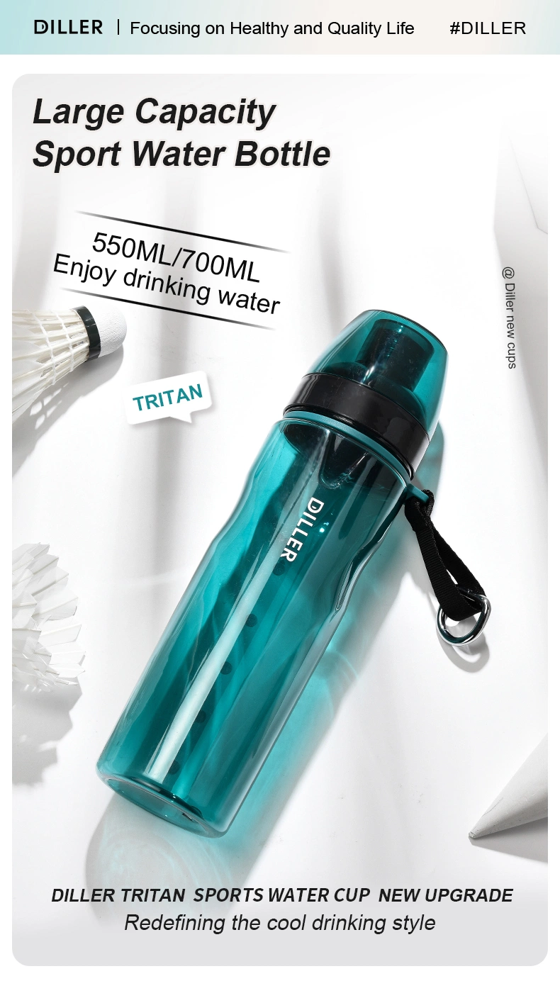 Wholesale Sports Gym Tritan BPA Free Plastic Water Bottles with Rope