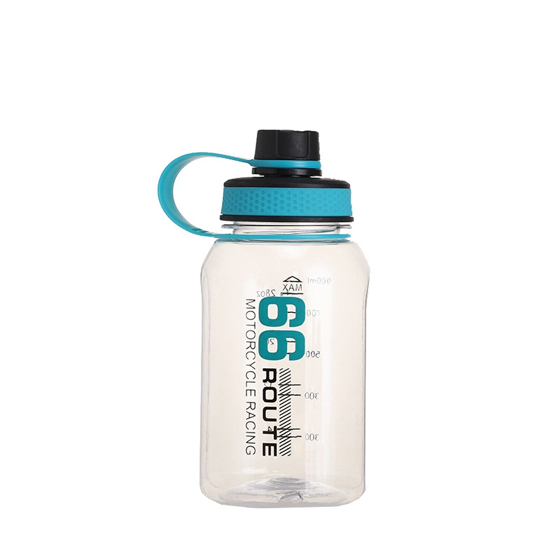 Portable Large Capacity 900ml Convenient Transparent Fitness Sports Water Bottle