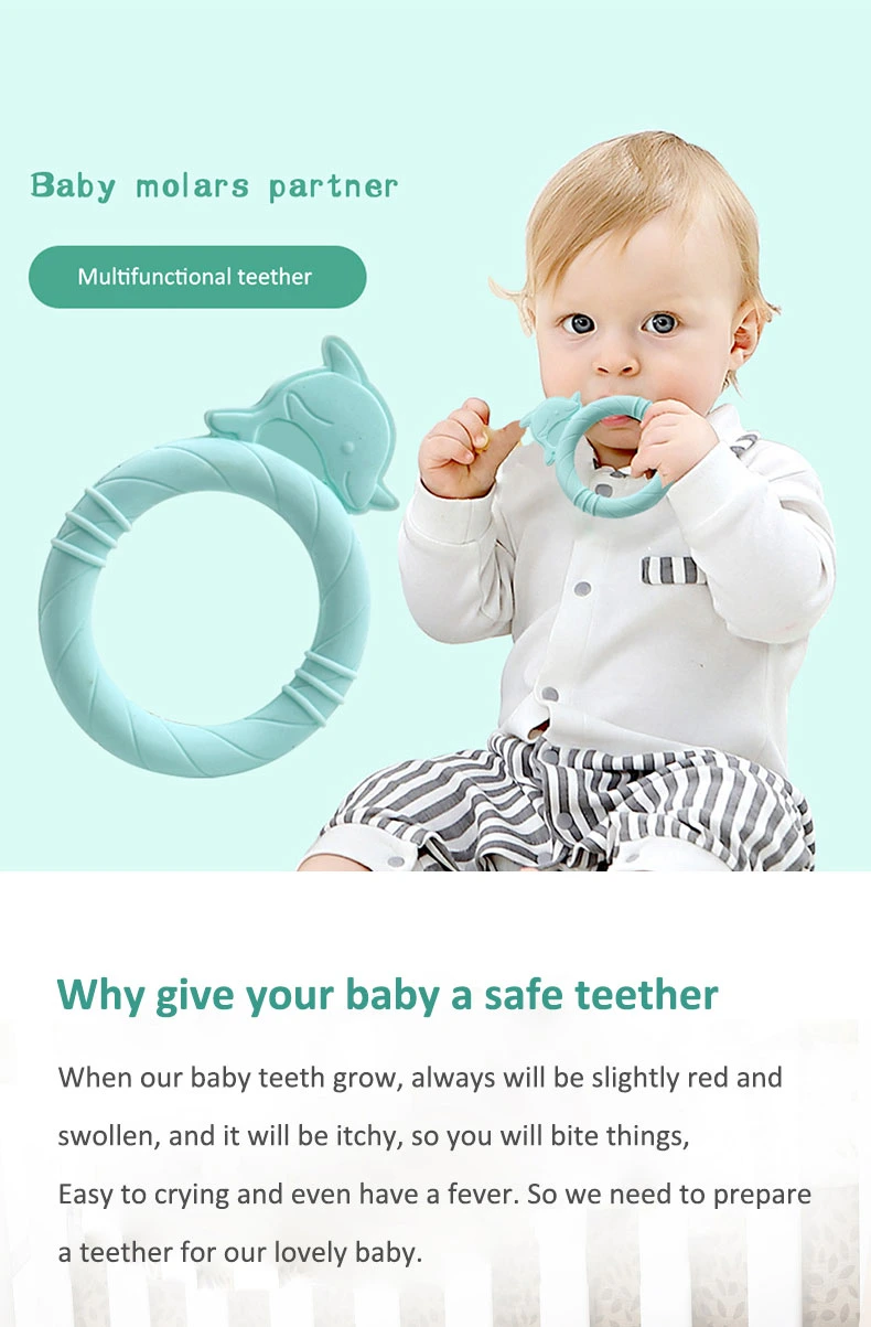 Hot Sale Food Grade Baby Teether Silicone Wearable Bracelet